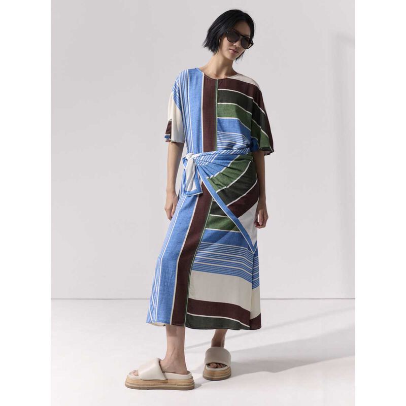 Marco Polo  Seascape Stripe Dress image number 2